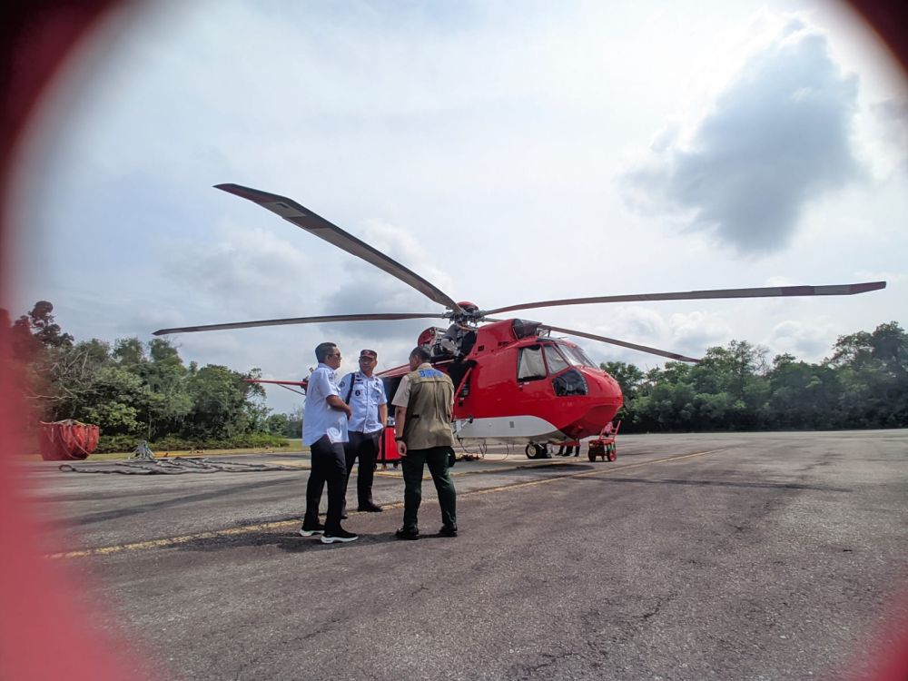 BNPB Tambah Helikopter Water Bombing ke Riau Tangani Karhutla