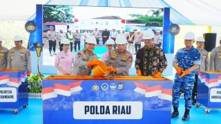 Kapolri Groundbreaking 9 Dapur SPPG Polda Riau, Dukung Penuh Program MBG