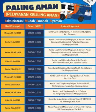 Disdukcapil Pekanbaru Gelar Layanan Keliling "PALING AMAN", Ini Jadwal dan Lokasinya