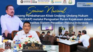 Kajati Maluku Mengikuti Arahan Jaksa Agung ST Burhanudin pada Seminar Nasional