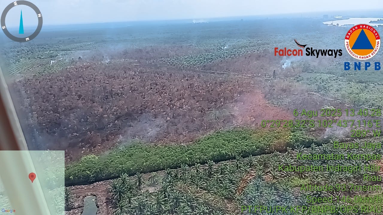 Bupati Instruksikan BPBD Koordinasi dengan BNPB Padamkan Karhutla dengan Water Booming di Pekan Tua