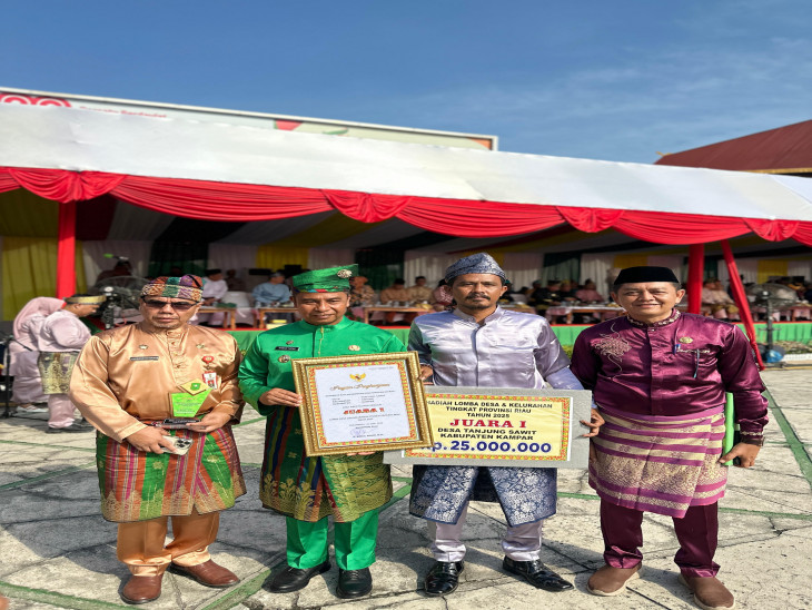 Tanjung Sawit di Kampar Dinobatkan Sebagai Desa Terbaik di Riau