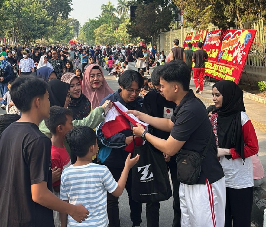 Sobat Budaya Riau Gelar Gerakan Nasionalisme di CFD Pekanbaru