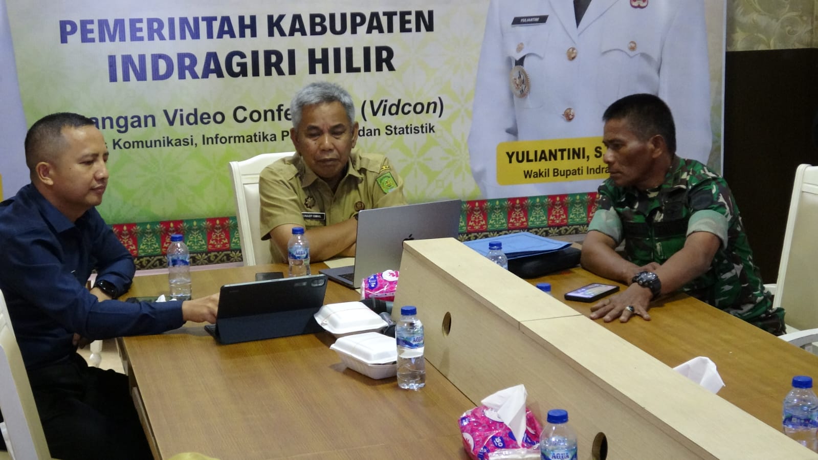 Pemkab Inhil Ikuti Rakoor Pengendalian Inflasi Daerah Tahun 2025 Bersama Kemendagri