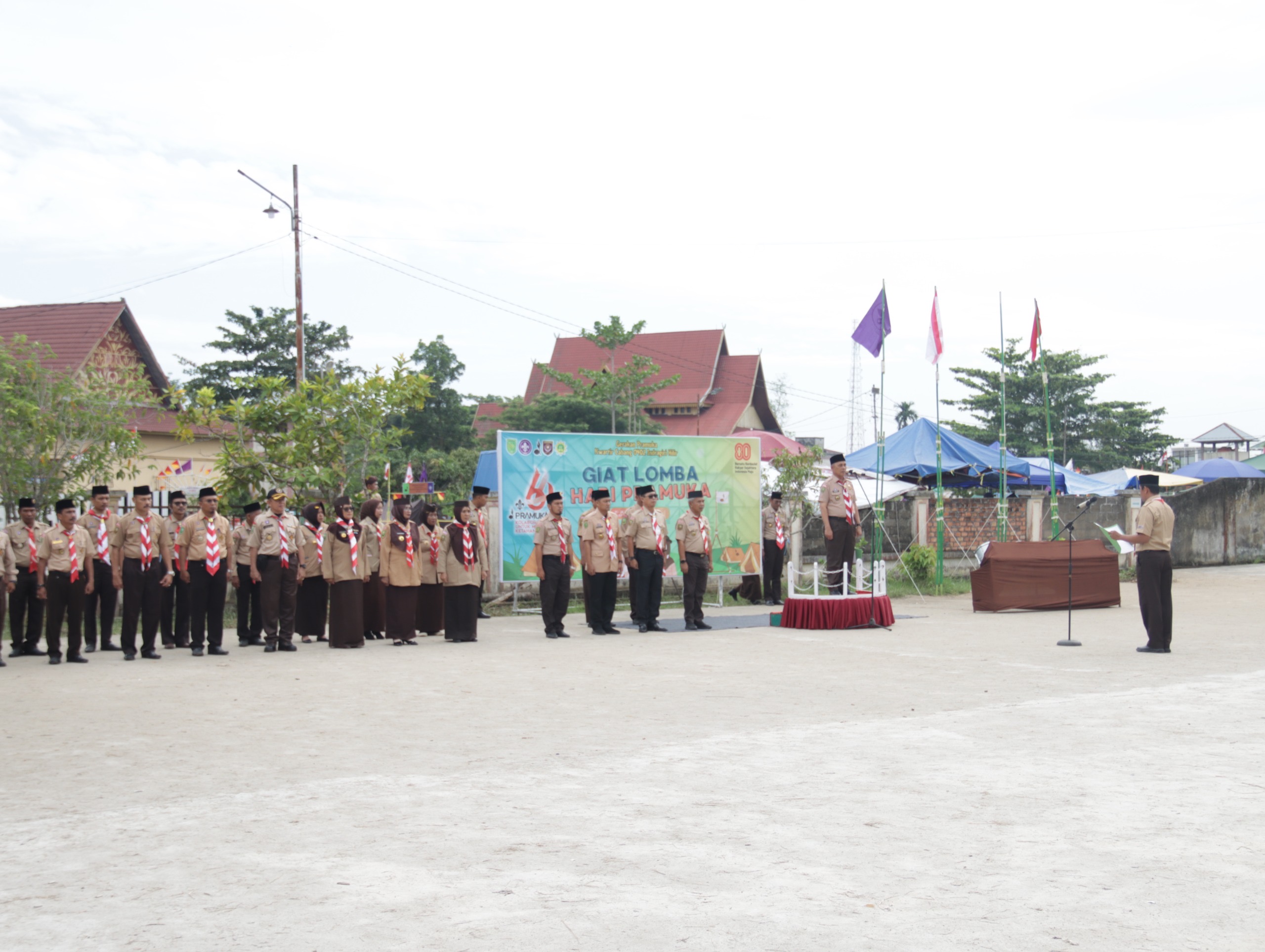 Bupati Inhil H. Herman Buka Kegiatan Hari Pramuka 2025 di Tembilahan