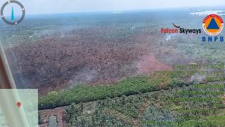 Bupati Instruksikan BPBD Koordinasi dengan BNPB Padamkan Karhutla dengan Water Booming di Pekan Tua 
