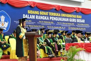 Rektor UNRI: Pengukuhan Guru Besar adalah Simbol Pencapaian Tertinggi Akademik
