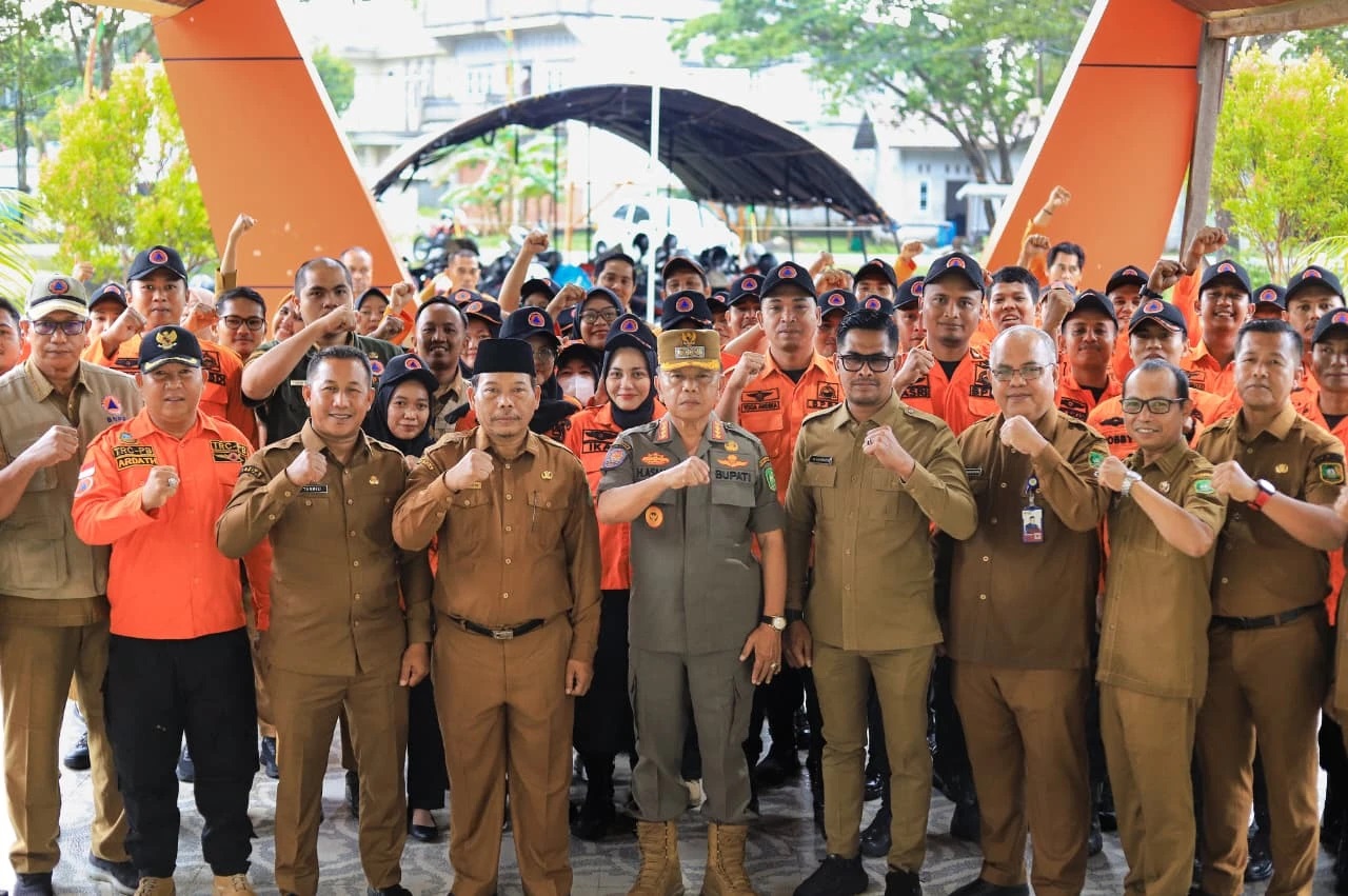 Bupati Asmar Pimpin Apel BPBD Meranti, Tekankan Mitigasi dan Bijak Bermedsos