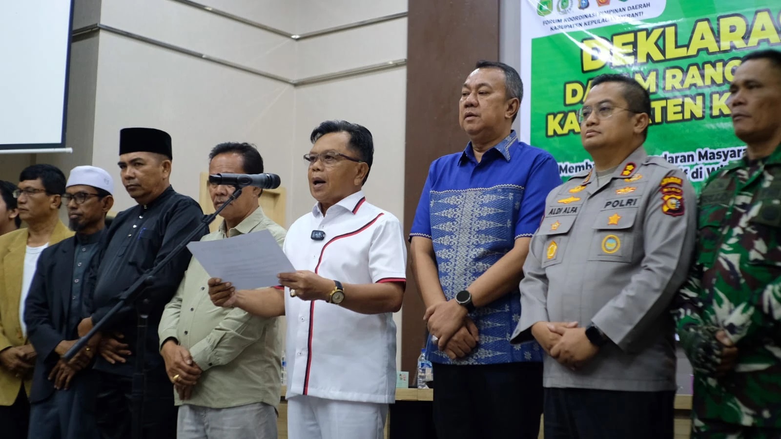 Bupati Kepulauan Meranti Deklarasikan Aksi Damai, Ajak Masyarakat Jaga Kondusivitas