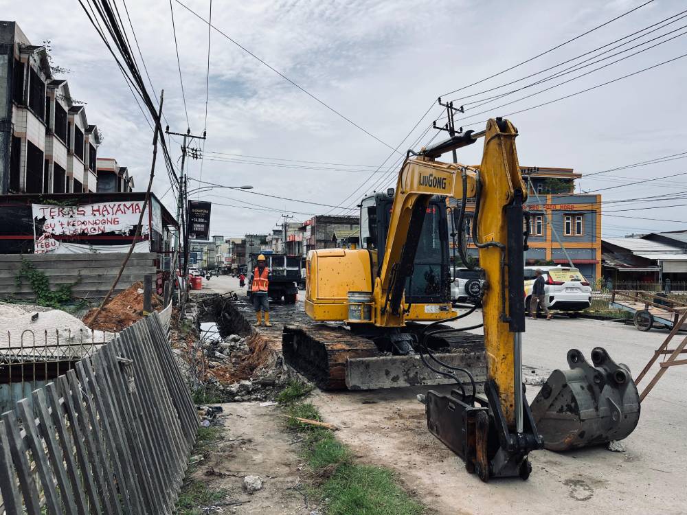 Pemko Bangun Drainase Sepanjang 856 Meter di Jalan Budi Kemuliaan Dumai