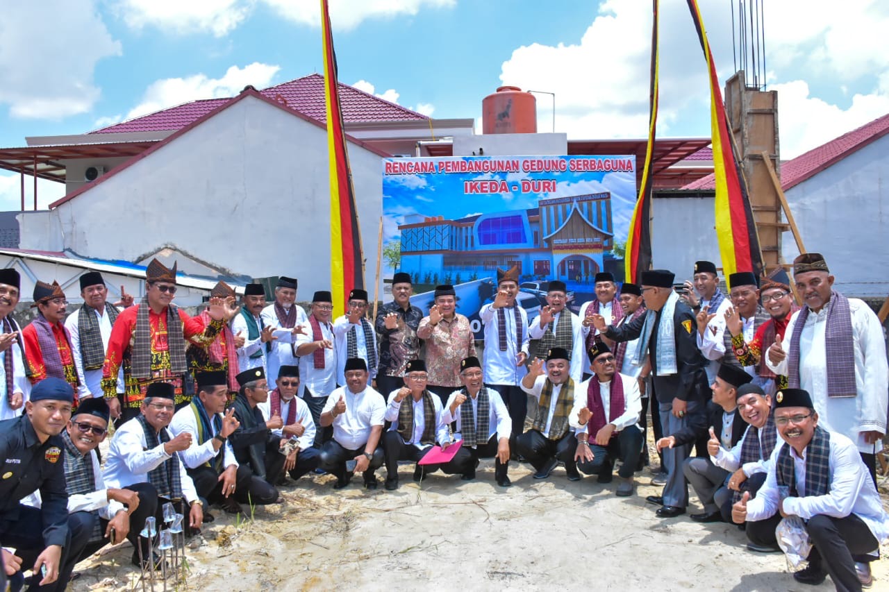 Peletakan Tiang Pertama Gedung IKEDA, Bupati Bengkalis Harapkan Terus Jaga Keharmonisan