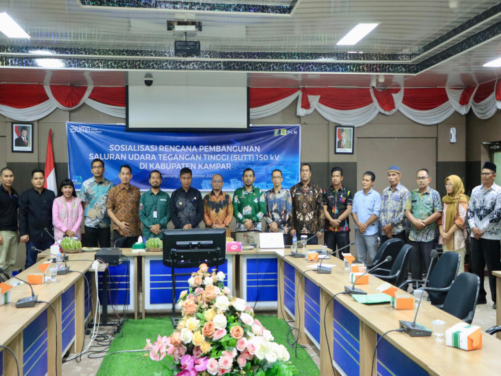 Bupati Kampar Buka Sosialisasi Rencana Pembangunan SUTT 150 kV GI Petapahan – GI Lipatkain