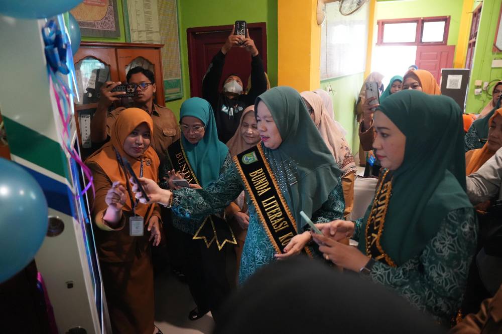 Bunda Literasi Kota Dumai Resmikan Titik Baca Digital Perpusnas RI Bintan Berkah
