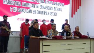 Polres Inhil Berhasil Ungkap Jaringan Narkotika Internasional