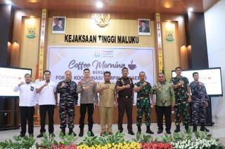 Kejati Maluku Gelar Coffe Morning Untuk Membangun Sinergitas Antar Unsur Forkopimda 