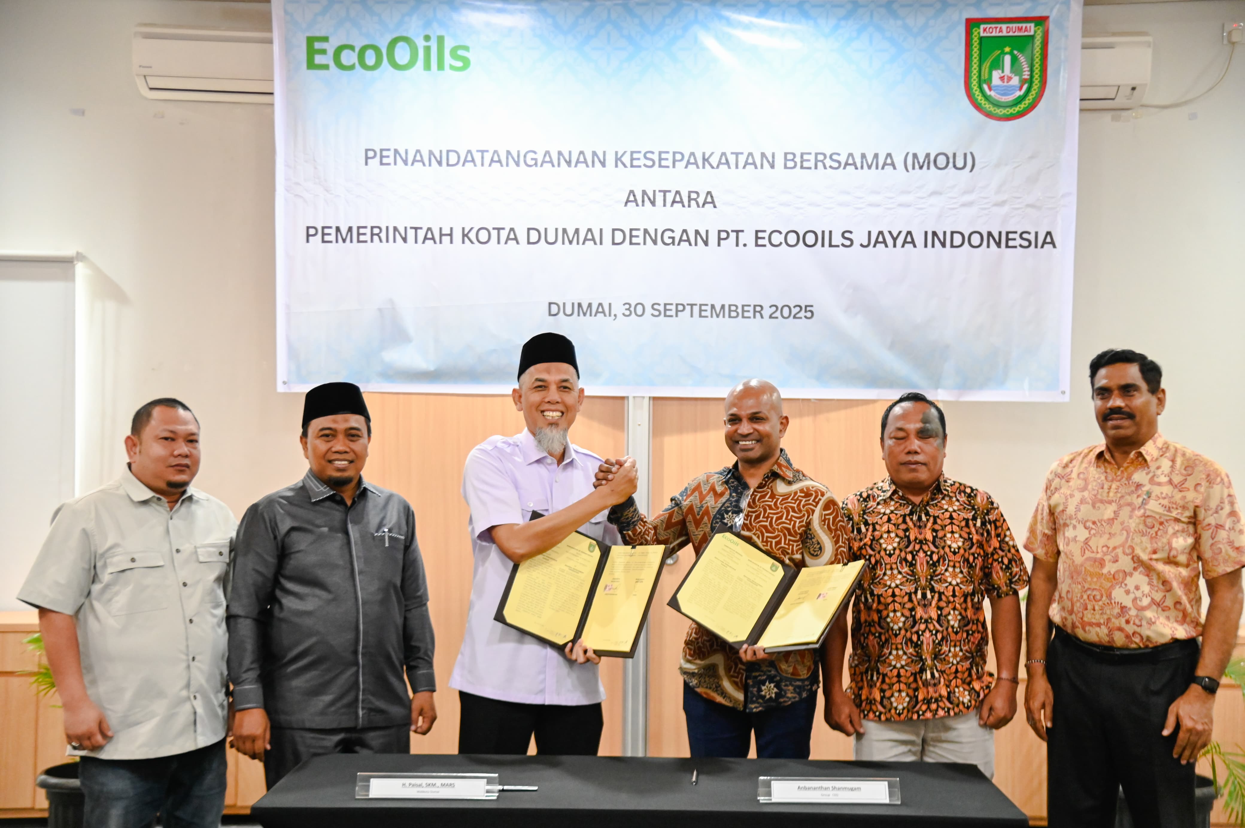 Wako Dumai Teken MoU dengan PT. Eco Oils Jaya Indonesia 