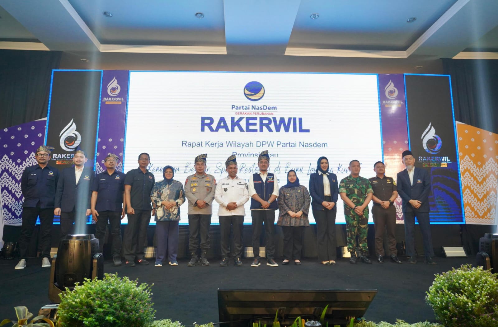 Bupati Bengkalis Hadiri Rakerwil Partai NasDem Riau dan Pelantikan DPD Bengkalis