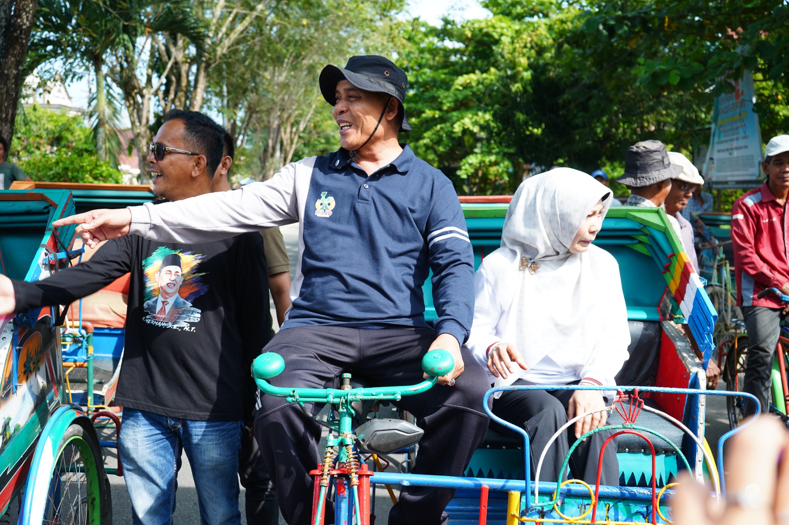 Balap Becak Warnai Akhir Pekan di Inhil, Bukti Cinta pada Kearifan Lokal