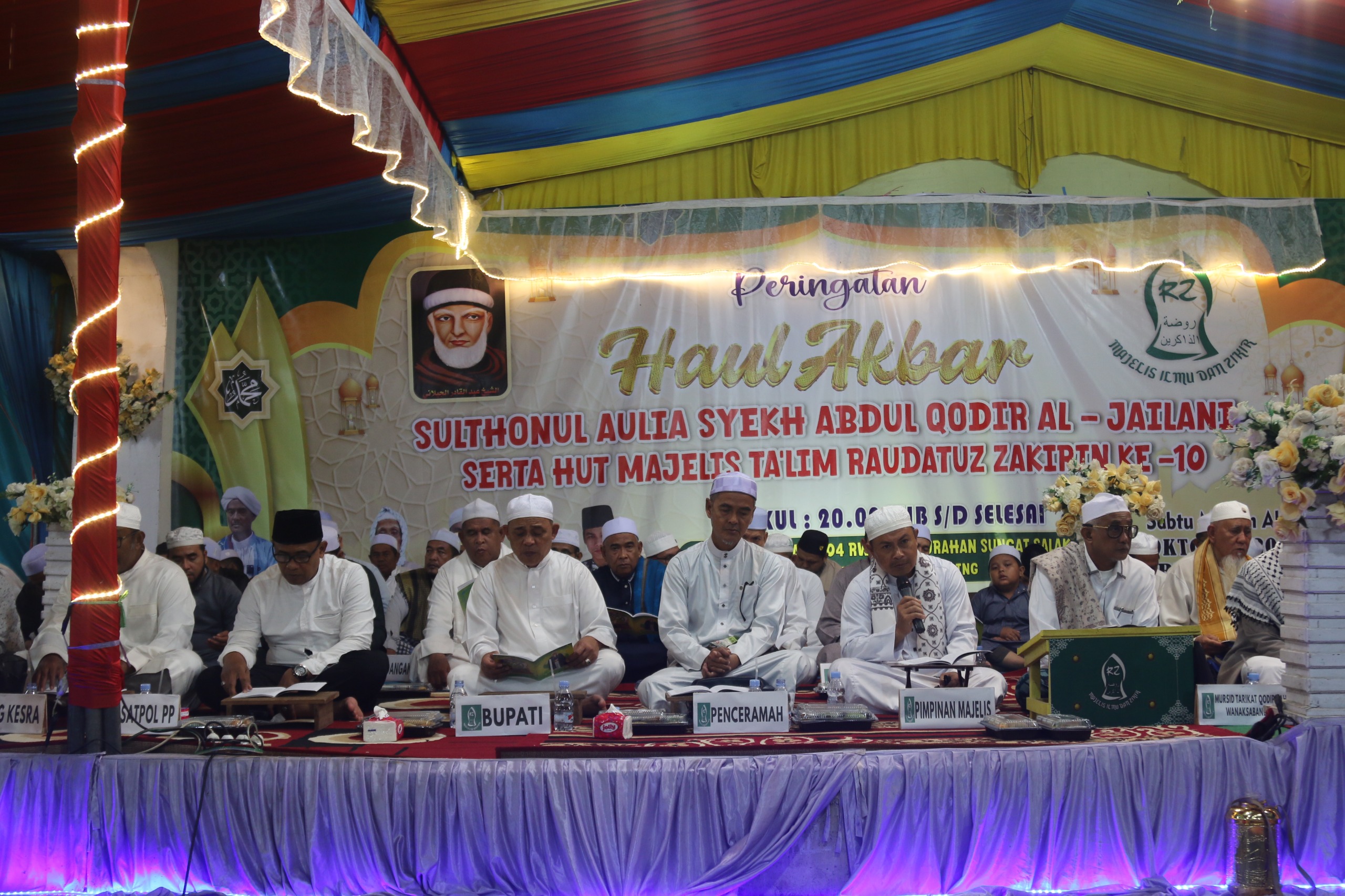 Bupati Inhil Ajak Jamaah Teladani Akhlak Syech Abdul Qadir Al Jailani