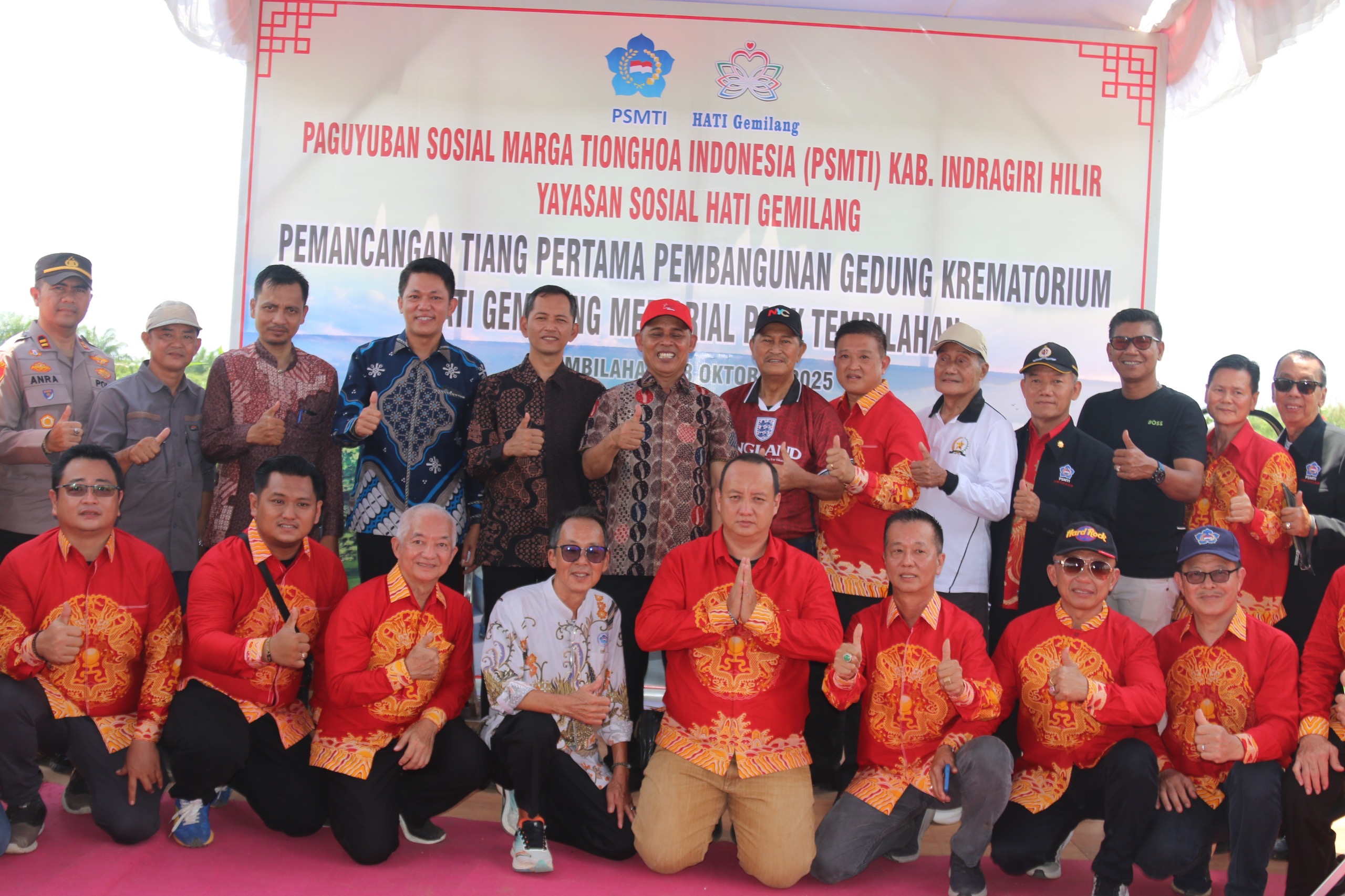 Bupati Resmikan Pemancangan Tiang Pertama Krematorium Hati Gemilang Memorial Park Tembilahan