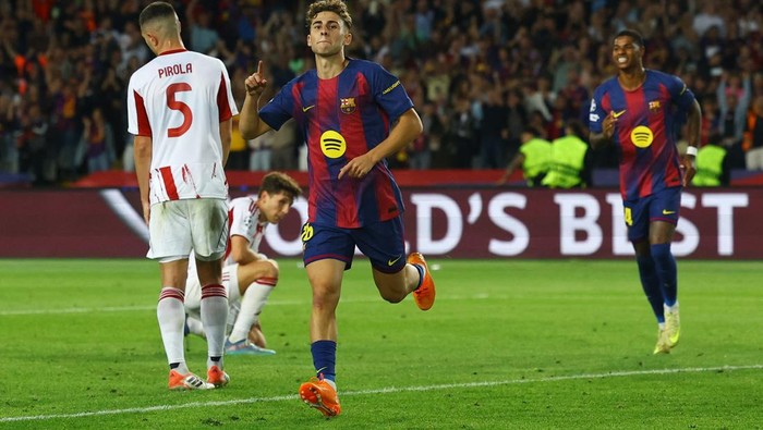 Fermin Lopez Hattrick, Barcelona Bantai Olympiakos 6-1