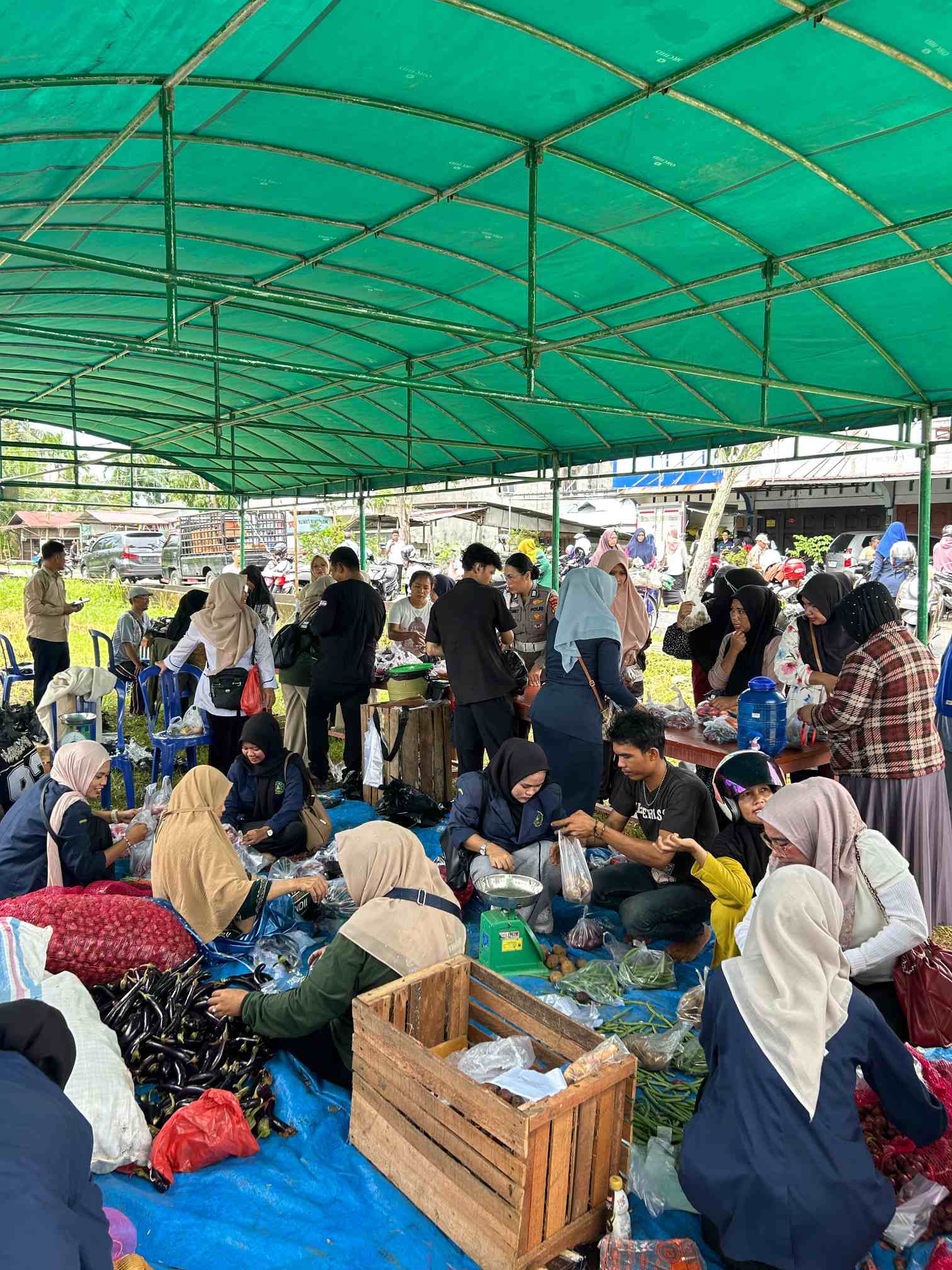 KDMP Wonosari Gelar Gerakan Pangan Murah Bersama Dinas Ketahanan Pangan Bengkalis
