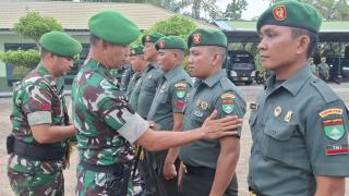 Kodim 0314 Inhil Gelar Upacara Korps Kenaikan Pangkat Periode 1 Oktober 2025
