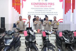 Polres Inhil Ungkap 9 Kasus Curanmor, Tiga Pelaku Termasuk Dua Anak di Bawah Umur Diamankan