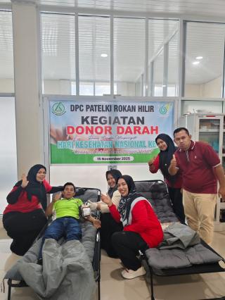 PATELKI Rokan Hilir Gelar Donor Darah, Semarakkan Hari Kesehatan Nasional ke-61
