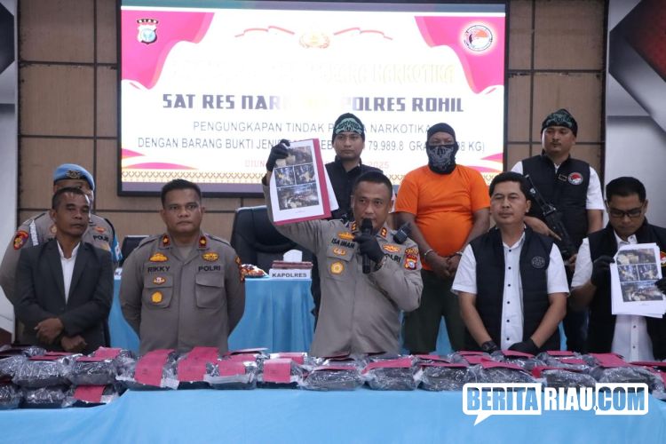 Kurir Residivis Kembali Ditangkap dengan BB Sabu 79,98 Kg, Ini Kata Kapolres Rohil