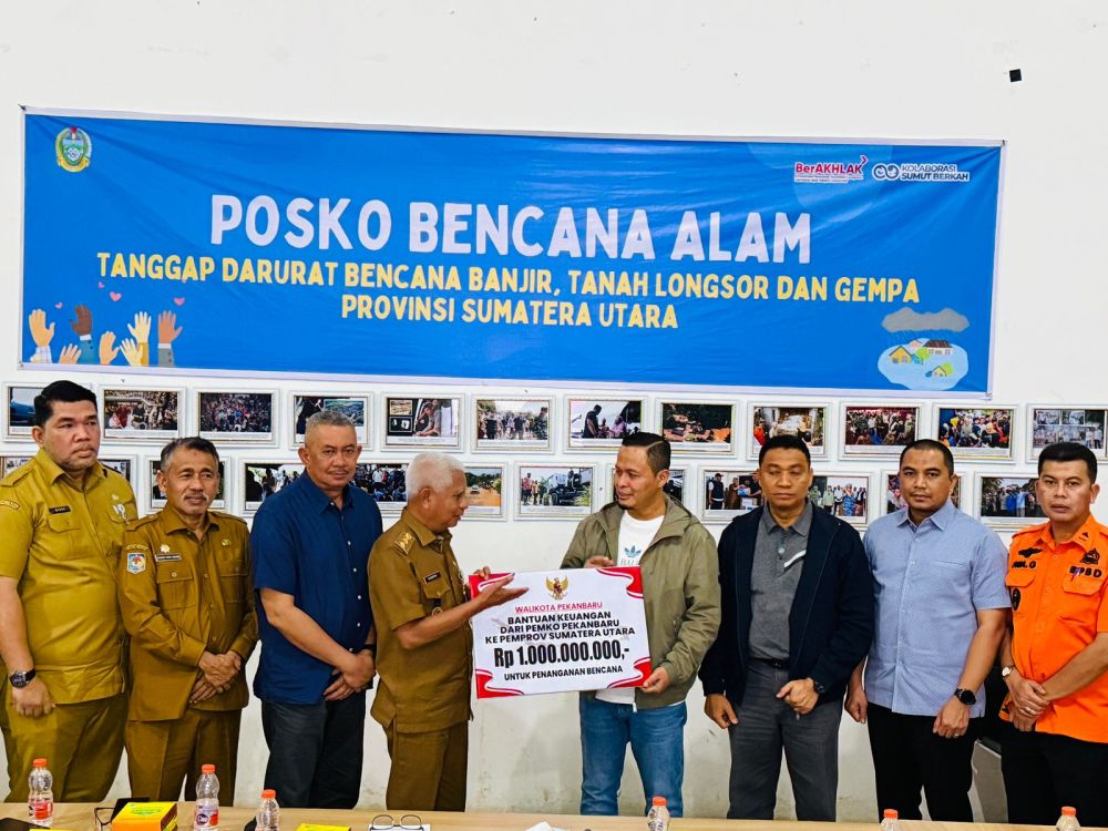 Pemkot Pekanbaru Salurkan Bantuan Rp1,5 Miliar untuk Korban Banjir Bandang dan Longsor di Sumut