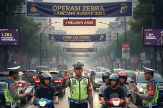 Operasi Zebra Lancang Kuning 2025: 1.284 Pelanggar Lalu Lintas Terjaring Razia