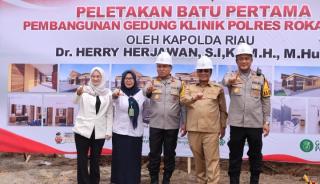 Kapolda Riau ke Rohil Letakan Batu Pertama dan Meresmikan MPP Presisi