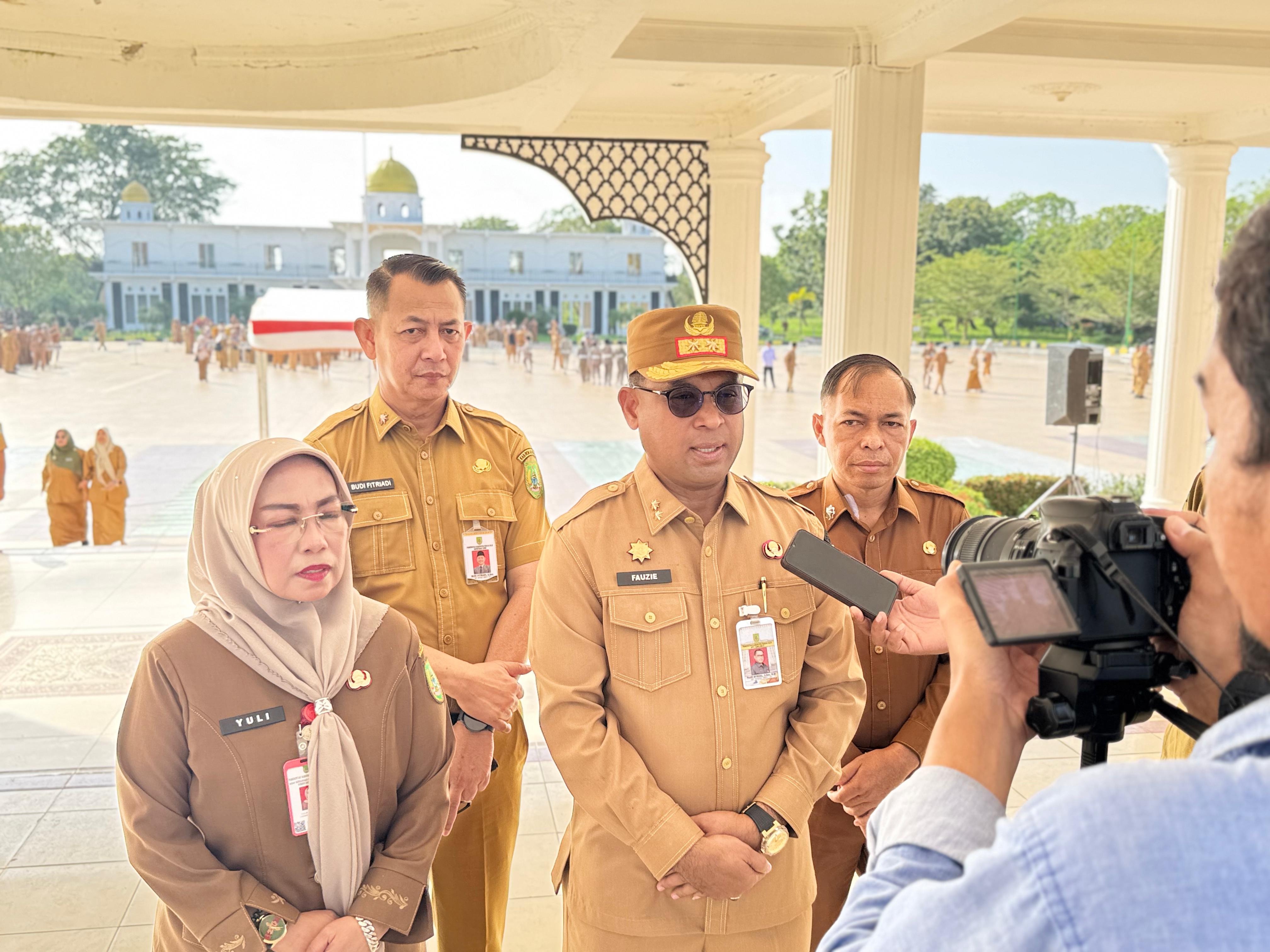 Meski Anggaran Ketat, 95 Persen ASN Rohil Tetap Disiplin di Hari Kerja Perdana 2026