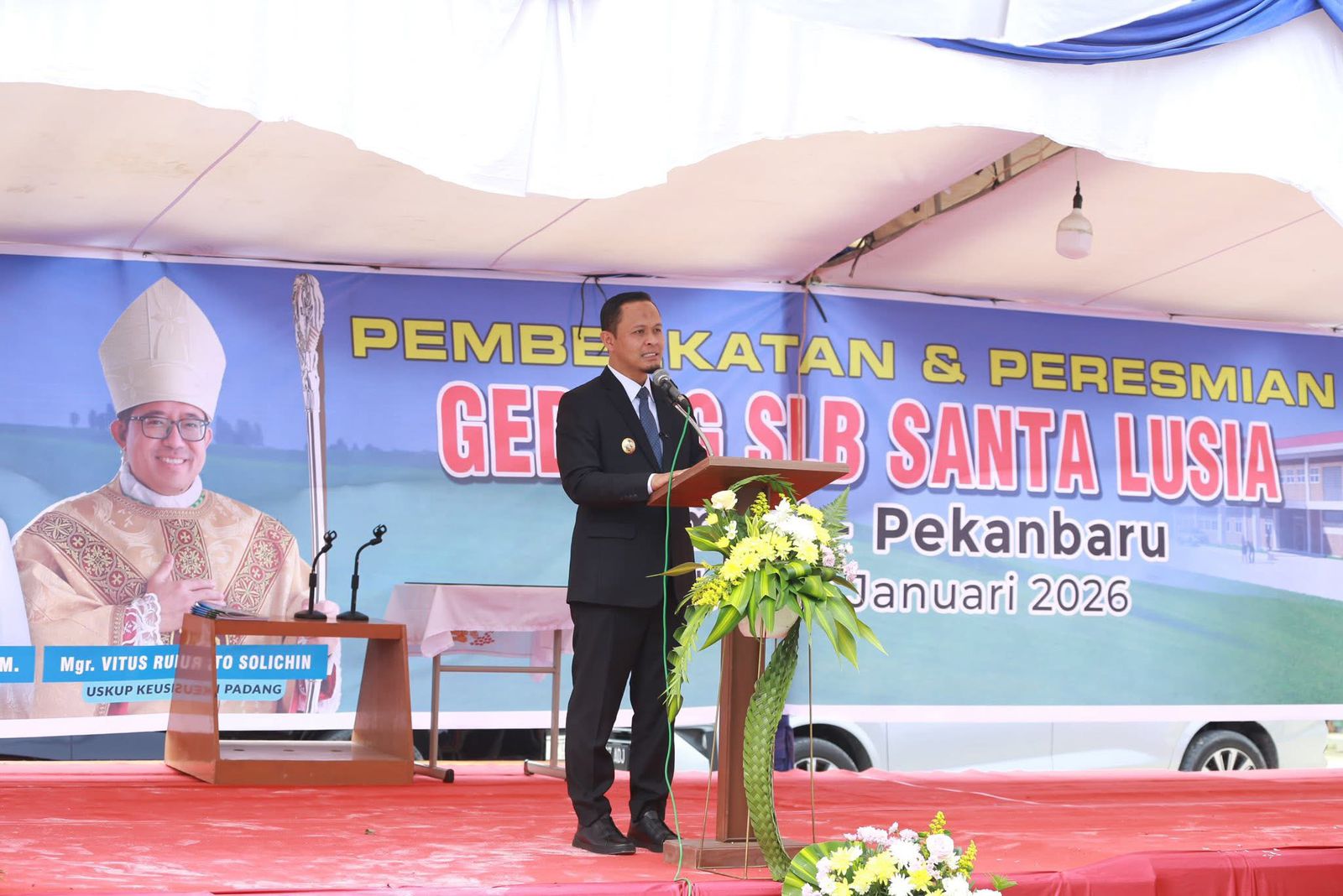 Resmikan SLB Santa Lusia di Rumbai, Wali Kota Pekanbaru Apresiasi Peran Donatur dan Dedikasi Pendidi