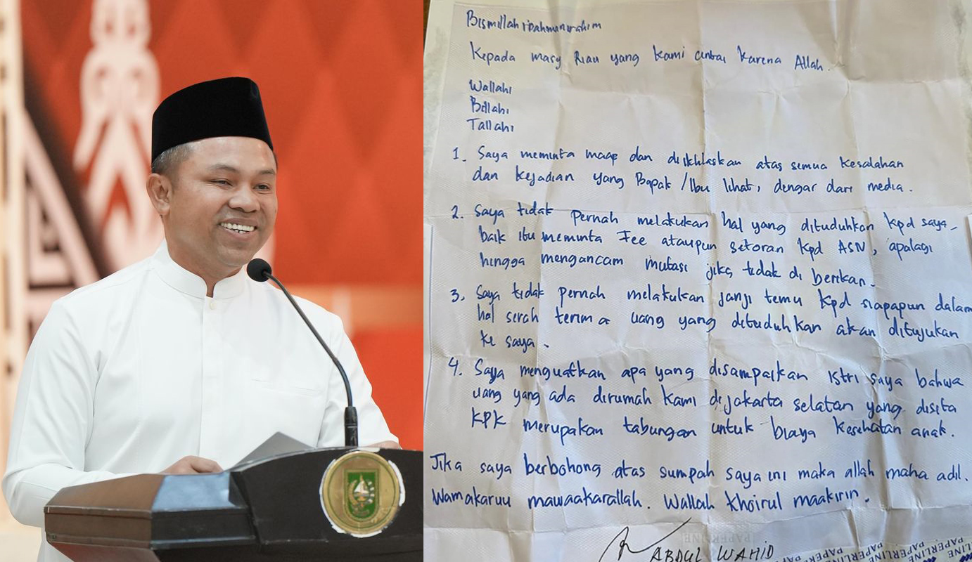 Bantah Tuduhan KPK, TPF Ungkap Sumpah Bertandatangan Gubernur Riau Abdul Wahid