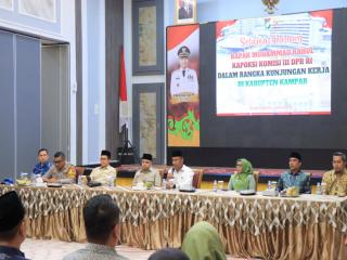Bupati Kampar Sambut Kunjungan Kerja Ketua Poksi Komisi III DPR RI
