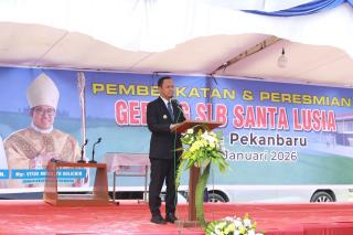 Resmikan SLB Santa Lusia di Rumbai, Wali Kota Pekanbaru Apresiasi Peran Donatur dan Dedikasi Pendidi