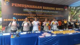 Polda Riau Musnahkan Narkoba Senilai Rp43,9 Miliar, Hasil Pengungkapan Jelang Tahun Baru