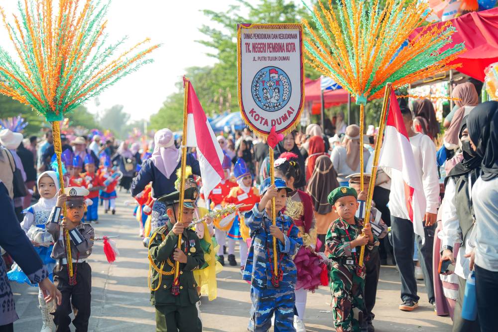 Ribuan Anak PAUD Semarakkan Pawai Karnaval Se-Kota DumaiÂ 