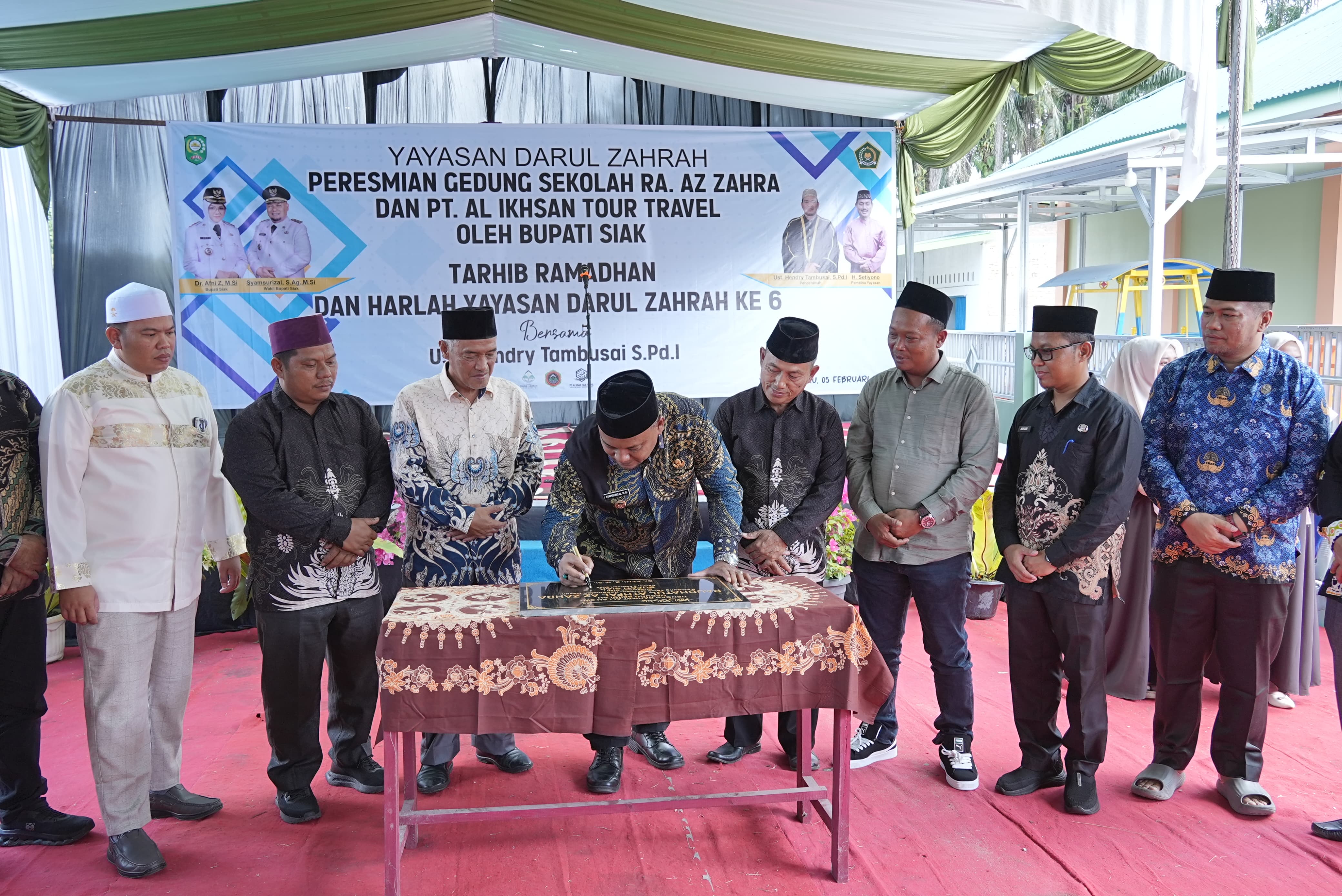 Wabup Siak Resmikan Gedung Baru RA Az Zahra, Dorong Penguatan Pendidikan Anak Usia Dini di Desa