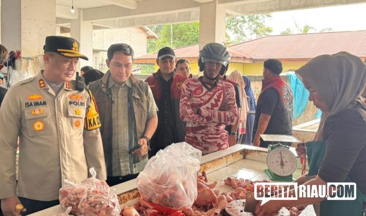 Kapolres Rokan Hilir Cek Stabilitas Harga Sembako Pasar Ujung Tanjung
