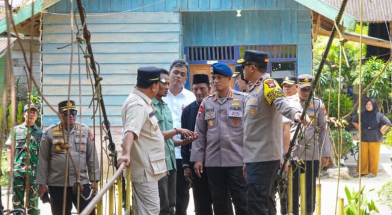 Waka Polda Riau Tinjau Progres Jembatan Merah Putih Presisi di Pucuk Rantau