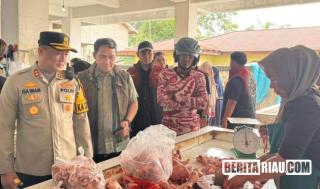 Kapolres Rokan Hilir Cek Stabilitas Harga Sembako Pasar Ujung Tanjung