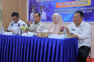 Wali Kota Pekanbaru Buka Musrenbang Limapuluh, Prioritaskan Aspirasi dan Infrastruktur