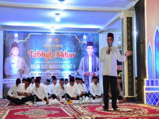 Pj Sekda Kampar Hadiri Tabligh Akbar Polres Kampar Bersama Kapolda Riau dan Ustaz Abdul Somad