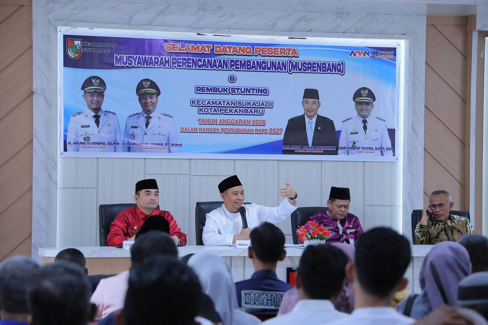 Wawako Pekanbaru Serap Aspirasi Warga di Musrenbang Sukajadi, Soroti Kesehatan dan Drainase
