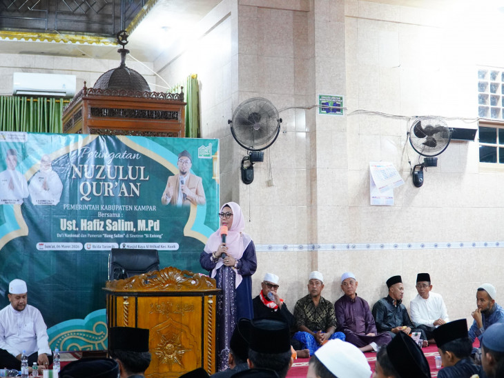 Wabup Kampar Safari Ramadhan dan Nuzulul Qur’an di Kecamatan Kuok, Disambut Meriah