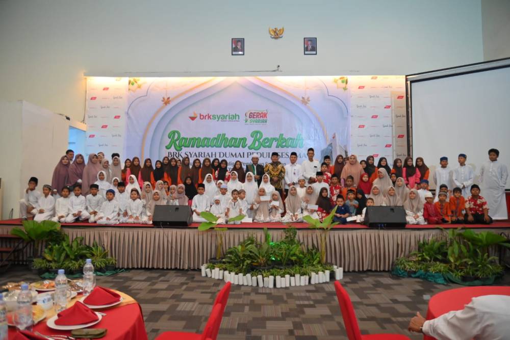 Wawako Dumai Sugiyarto Hadiri Program Ramadan Berkah BRK Syariah, Santuni 100 Anak Yatim