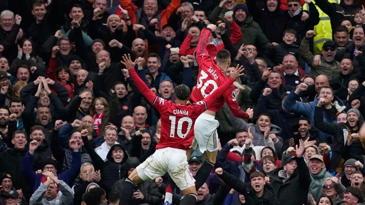 Manchester United Tumbangkan Aston Villa 3-1, Casemiro, Cunha, dan Sesko Jadi Penentu